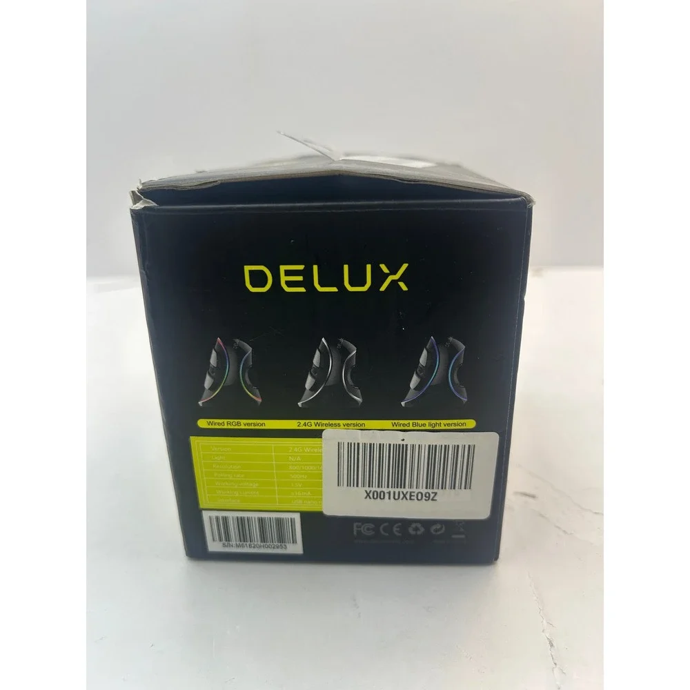 Delux M618 Plus Vertical Mouse Wireless Large Black